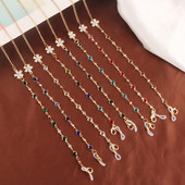 2022 ÚJ divatos szemüveglánc női napszemüveg lánc fémes kristály csúszásgátló szemüveg kiegészítők varázs ékszer ajándék