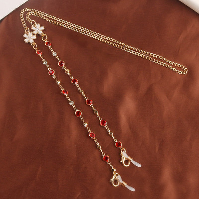 2022 ÚJ divatos szemüveglánc női napszemüveg lánc fémes kristály csúszásgátló szemüveg kiegészítők varázs ékszer ajándék