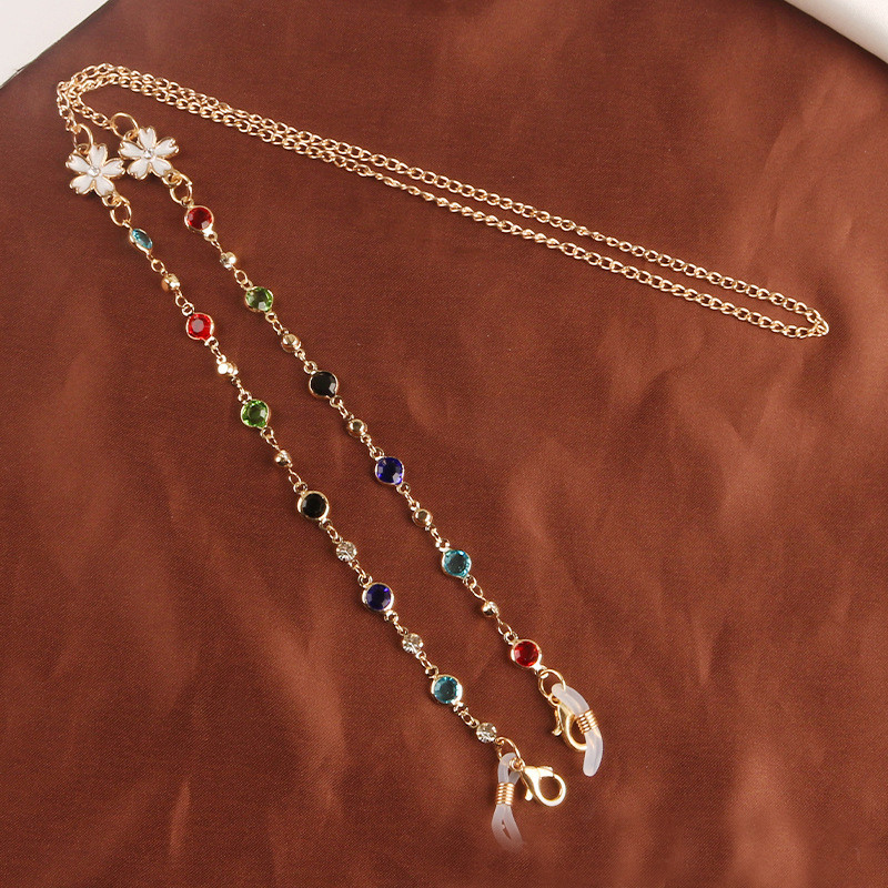 2022 ÚJ divatos szemüveglánc női napszemüveg lánc fémes kristály csúszásgátló szemüveg kiegészítők varázs ékszer ajándék