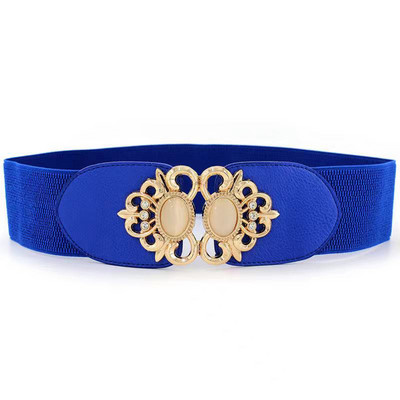 Női Divatos, rugalmas, széles skálájú öv tervező luxusmárka arany csatos derék ruha kabát pulóver dekoratív derékrész