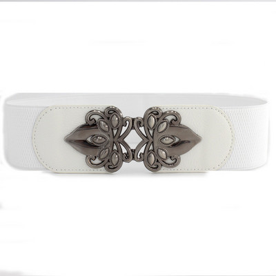 Női Divatos, rugalmas, széles skálájú öv tervező luxusmárka arany csatos derék ruha kabát pulóver dekoratív derékrész