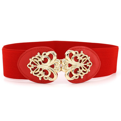 Női Divatos, rugalmas, széles skálájú öv tervező luxusmárka arany csatos derék ruha kabát pulóver dekoratív derékrész