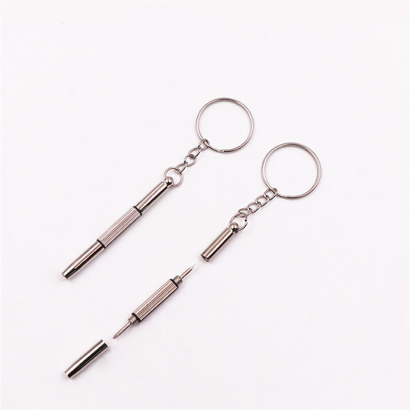 5db Mini 3 az 1-ben csavarhúzó szemüveg optikai szemüveg javító eszköz hordozható kulcstartó szemüveg óra javító készlet kéziszerszám