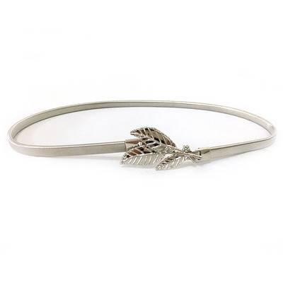 Virágos levelek fém csatos öv női női rugalmas derék lánc övek női arany vékony övek Ceinture Femme Pasek Damski