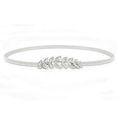 Virágos levelek fém csatos öv női női rugalmas derék lánc övek női arany vékony övek Ceinture Femme Pasek Damski