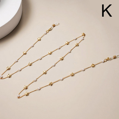 Új divatos maszk lánc Gyöngyvirág Csillag Szemüvegek Függő Kötél Elveszett szemüvegmaszk Kantár Női Napszemüvegek Szemüveglánc