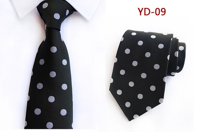 Új dizájn divatos nyakkendő narancssárga fehér kék pöttyös nyakkendő férfiaknak üzleti esküvői formális nyakkendő 8 cm selyem ruha ajándék Gravata