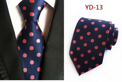 Új dizájn divatos nyakkendő narancssárga fehér kék pöttyös nyakkendő férfiaknak üzleti esküvői formális nyakkendő 8 cm selyem ruha ajándék Gravata