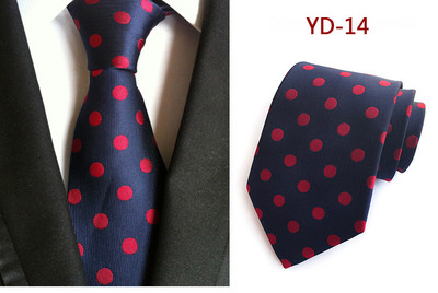 Új dizájn divatos nyakkendő narancssárga fehér kék pöttyös nyakkendő férfiaknak üzleti esküvői formális nyakkendő 8 cm selyem ruha ajándék Gravata