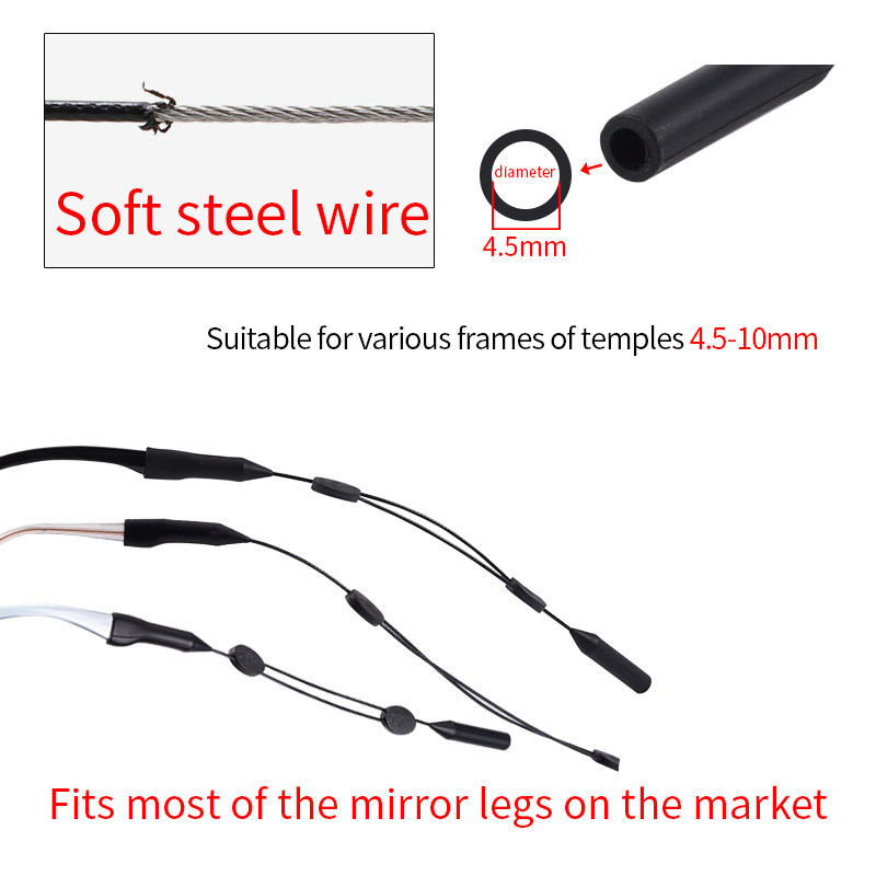 KAMMPT állítható szemüveg pántok elasztikus szilikon csúszásgátló napszemüveg lánc pántok zsinór kötelek szemüveg kiegészítők