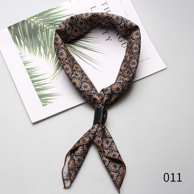 60*60cm Selyem Férfi Női Fiúk Lányok Női Kis négyzetek Designer Sál Férfi Luxus Kiegészítők Ascot Cravat Nyakkendők Cravat