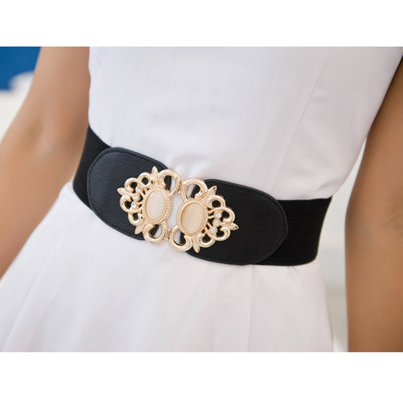 65 cm-es női széles derékpánt, opál rugalmas rugalmas öv női fekete derékpántos ruha ruha kiegészítők