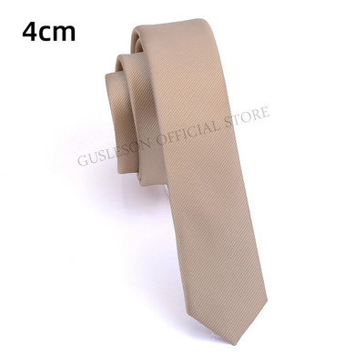 GUSLESON minőségi alkalmi 4 cm-es vékony, tömör nyakkendő piros sárga zöld nyakkendők kézzel készített divatos férfi szőtt vékony nyakkendő esküvőre