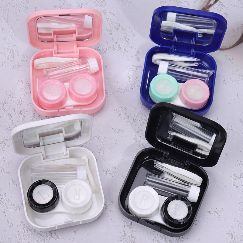 1 db kontaktlencse tok szemápoló készlet tartó konténer Utazási hordozható tartozékok Kontaktlencse kísérődoboz szemüvegtartozékok
