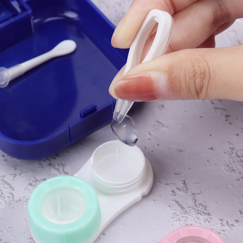 1 db kontaktlencse tok szemápoló készlet tartó konténer Utazási hordozható tartozékok Kontaktlencse kísérődoboz szemüvegtartozékok