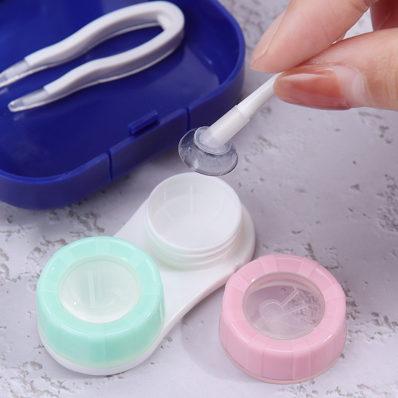 1 db kontaktlencse tok szemápoló készlet tartó konténer Utazási hordozható tartozékok Kontaktlencse kísérődoboz szemüvegtartozékok