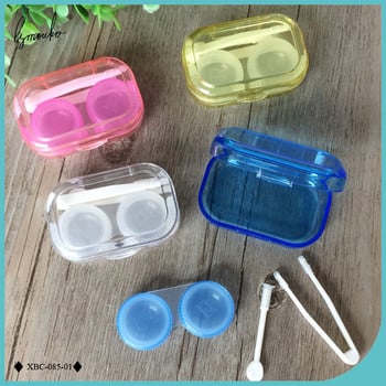 Гореща разпродажба Lymouko Прозрачен практичен преносим дамски калъф за контактни лещи за държач за пътуване Кутия за съхранение на контактни лещи