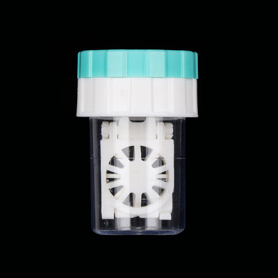 1 db forgatható kontaktlencse tok Candy színes szemüvegek lencsék doboz tartó Hordozható utazási szemkörnyékápoló készlet tartó szemüvegtartozékok