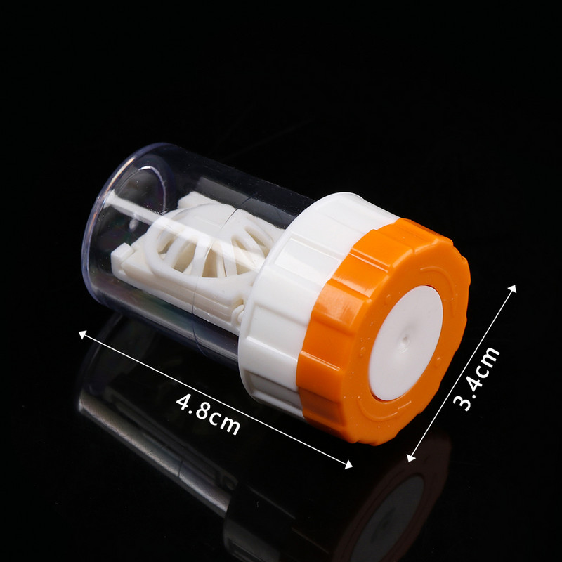 1 db forgatható kontaktlencse tok Candy színes szemüvegek lencsék doboz tartó Hordozható utazási szemkörnyékápoló készlet tartó szemüvegtartozékok