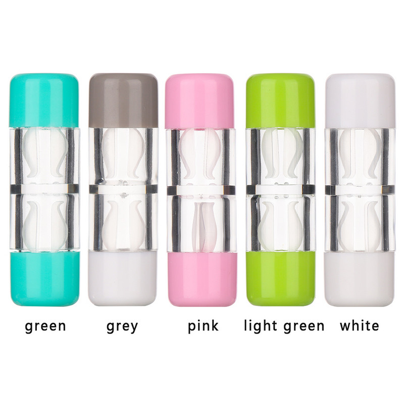 1 db forgatható kontaktlencse tok Candy színes szemüvegek lencsék doboz tartó Hordozható utazási szemkörnyékápoló készlet tartó szemüvegtartozékok