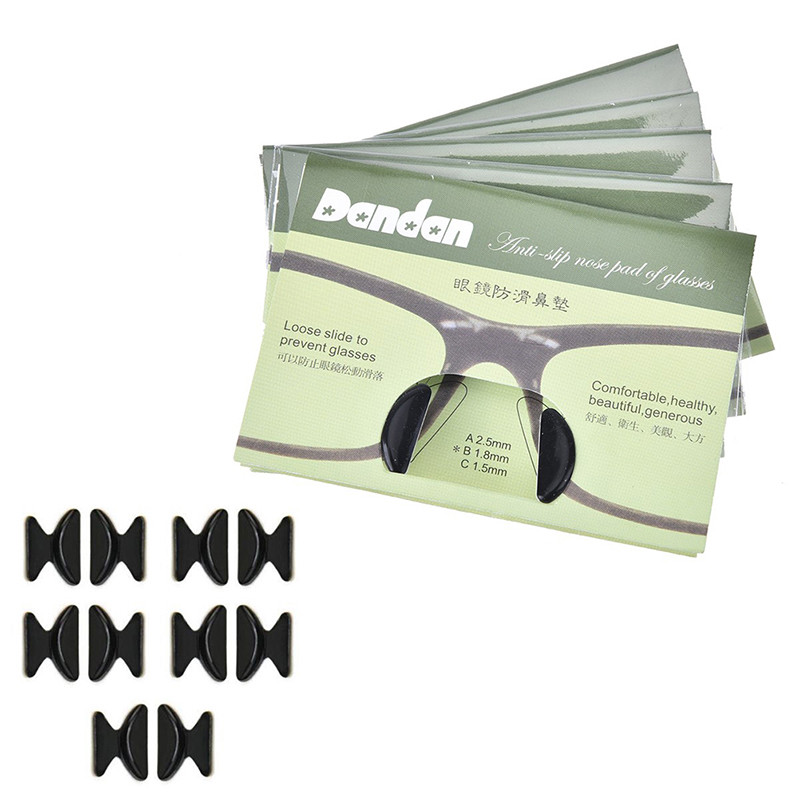 20db=10 pár fekete/fehér színű szilikon csúszásgátló orrpárna szemüveghez napszemüveg szemüveg merevítő tartó