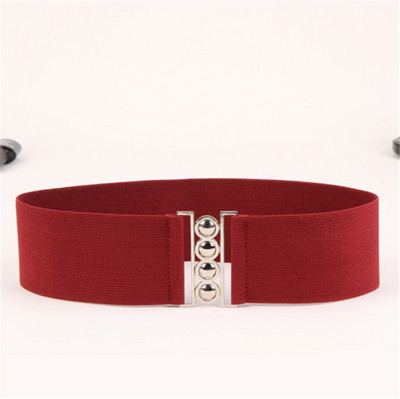 Női elasztikus öv 3" széles divatos sztreccs derékpánt csattal új rugalmas, retro széles derék öv.