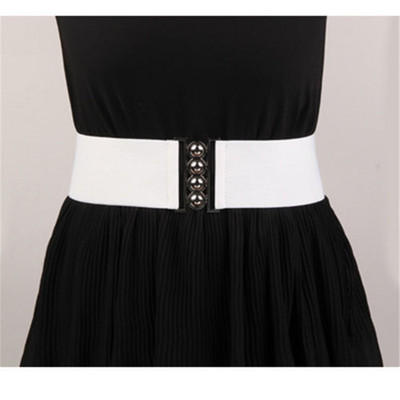 Női elasztikus öv 3" széles divatos sztreccs derékpánt csattal új rugalmas, retro széles derék öv.