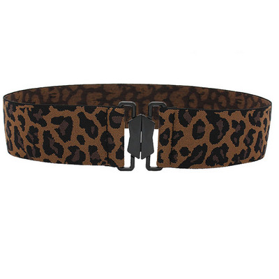 Női elasztikus öv 3" széles divatos sztreccs derékpánt csattal új rugalmas, retro széles derék öv.