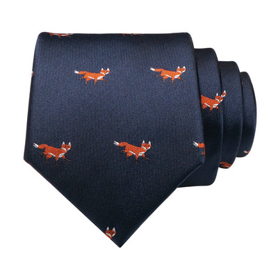 JEMYGINS új dizájn állatos nyakkendő férfiaknak selyem szőtt nyakkendő 8 cm rajzfilm dinoszaurusz róka jacquard divat parti esküvői Gravata ajándék