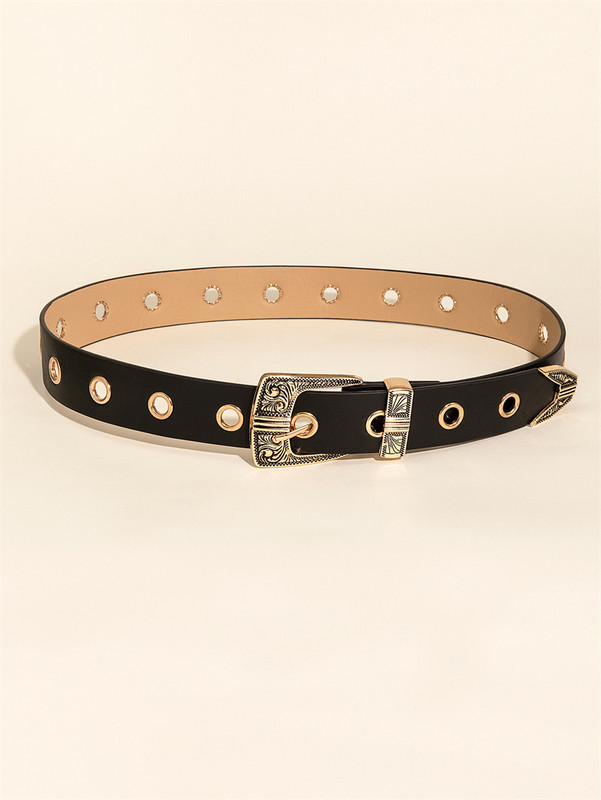 Mintás nyomtatás Retro Y2K övek nők számára Luxus Designer márkájú csatos deréköv Női Pu bőr Hip Hop divatos derékpánt