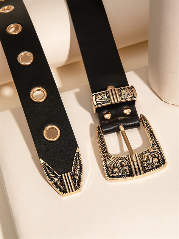 Mintás nyomtatás Retro Y2K övek nők számára Luxus Designer márkájú csatos deréköv Női Pu bőr Hip Hop divatos derékpánt