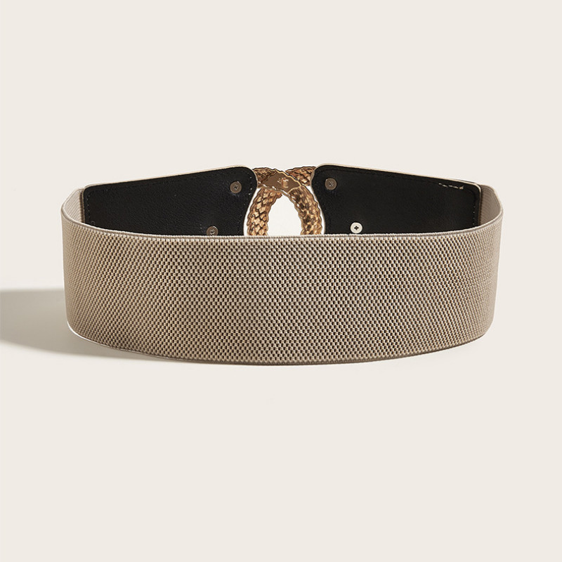 Koreai divat női díszített rugalmas széles arany öv csatos ruha pulóver pulóver deréköv női tervező luxusmárka