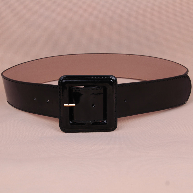 Platus moteriškas juosmens diržas kietos lakinės odos dideli korseto diržai moterims Aukštos kokybės suknelės juosmuo Didelis megztinis Džinsų dirželis raudonas