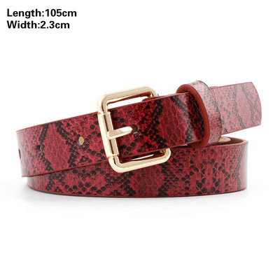 2021-es divatos leopárd öv női kígyó zebra mintás vékony lószőr deréköv PU bőr arany gyűrűs csatos övek női nőknek