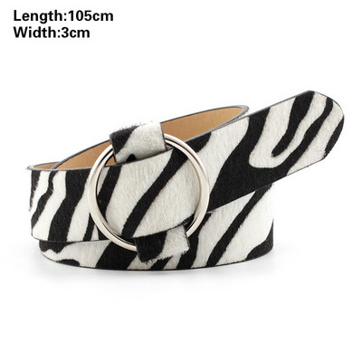 2021-es divatos leopárd öv női kígyó zebra mintás vékony lószőr deréköv PU bőr arany gyűrűs csatos övek női nőknek
