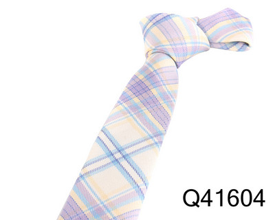 Pamut kockás nyakkendők férfiaknak női alkalmi lila vőlegény nyakkendő esküvői partira fiúknak lányok öltönyök nyakkendő vékony nyakkendő Gravatas