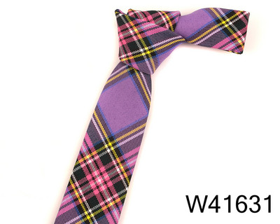 Pamut kockás nyakkendők férfiaknak női alkalmi lila vőlegény nyakkendő esküvői partira fiúknak lányok öltönyök nyakkendő vékony nyakkendő Gravatas