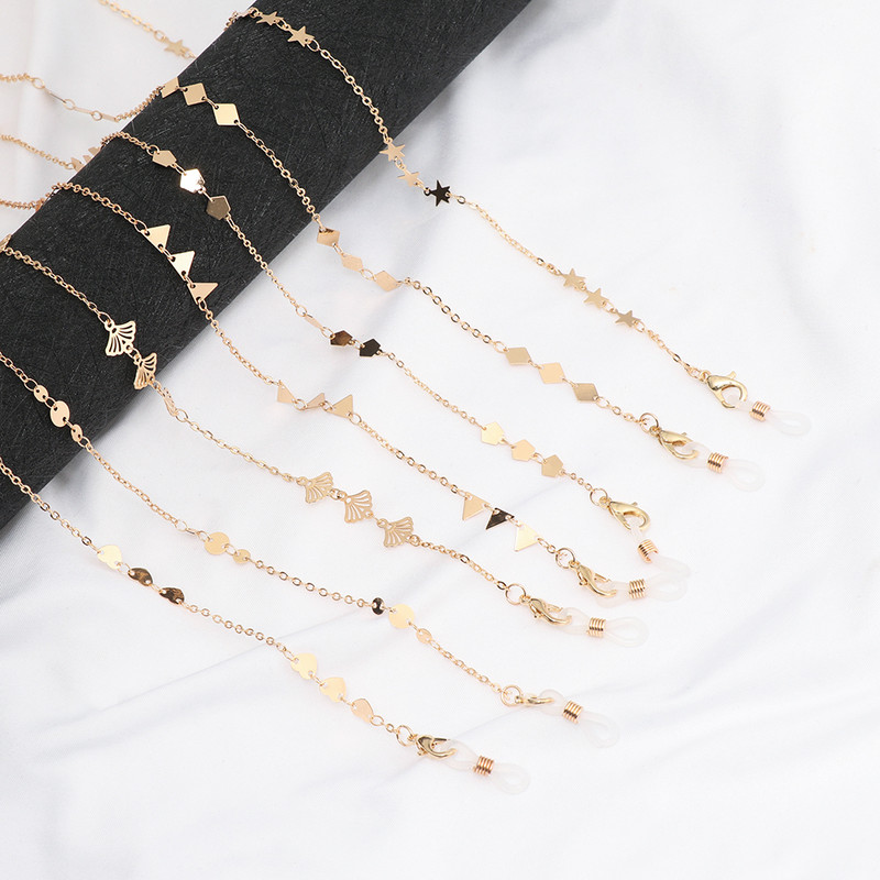 Divat Könnyű szemüvegek Lánctartó Nyaklánc Napszemüveg Zsinór Csúszásmentes Fém Tartó Szíj Szemüveg Fonott Kiegészítők