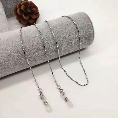 Szemüvegek gyöngy lánc fehér Gyöngyök műanyag Pearl Charm O lánc Homár maszk Akasztó kötél Szilikon hurkok Napszemüveg Kiegészítő