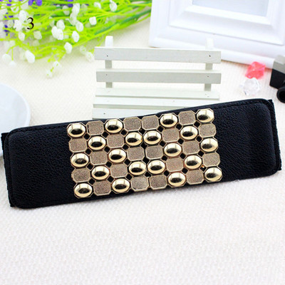 Divat széles derék öv sztreccs arany csatos fűző öv nagy méretű cummerband 65 cm elasztikus fekete derékpánt Vintage 6 cm széles öv