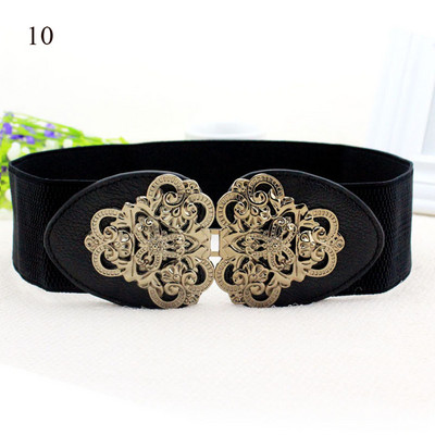 Divat széles derék öv sztreccs arany csatos fűző öv nagy méretű cummerband 65 cm elasztikus fekete derékpánt Vintage 6 cm széles öv