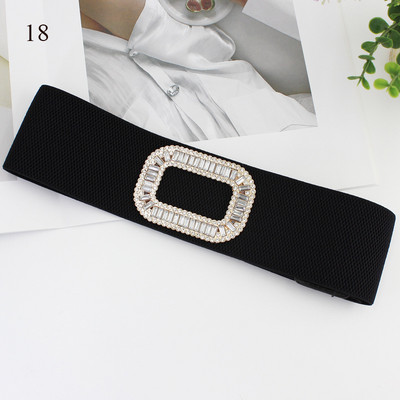 Divat széles derék öv sztreccs arany csatos fűző öv nagy méretű cummerband 65 cm elasztikus fekete derékpánt Vintage 6 cm széles öv