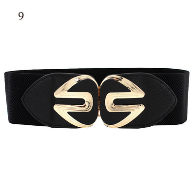 Divat széles derék öv sztreccs arany csatos fűző öv nagy méretű cummerband 65 cm elasztikus fekete derékpánt Vintage 6 cm széles öv