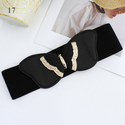 Divat széles derék öv sztreccs arany csatos fűző öv nagy méretű cummerband 65 cm elasztikus fekete derékpánt Vintage 6 cm széles öv