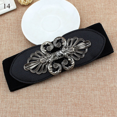 Divat széles derék öv sztreccs arany csatos fűző öv nagy méretű cummerband 65 cm elasztikus fekete derékpánt Vintage 6 cm széles öv