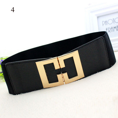 Divat széles derék öv sztreccs arany csatos fűző öv nagy méretű cummerband 65 cm elasztikus fekete derékpánt Vintage 6 cm széles öv