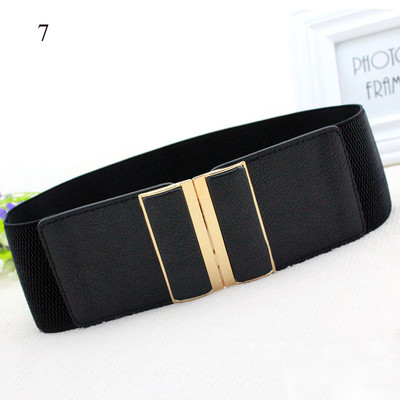Divat széles derék öv sztreccs arany csatos fűző öv nagy méretű cummerband 65 cm elasztikus fekete derékpánt Vintage 6 cm széles öv