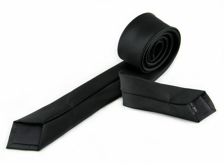 Ricnais gyári kiárusítás 5 cm fekete férfi vékony nyakkendő poliészter kockás csíkos pontok Jacquard keskeny nyakkendő nyakkendő buli