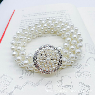 Divatos gyöngy deréklánc női divat strassz, elasztikus ruha derékszíj női tervező vékony derék övek ruházati kiegészítők