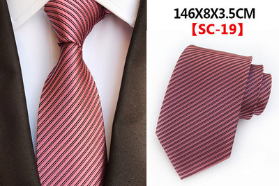 Új csíkos selyem nyakkendő 8 cm luxus Paisley nyakkendő Red Bule lila poliészter nyakkendő férfiaknak Formális üzleti esküvői parti nyakkendő